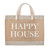 Face to Face Jute Tote - Happy House