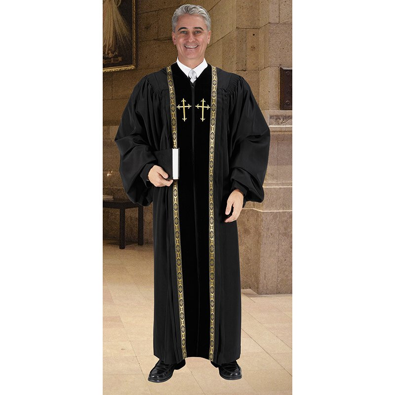 Wesley Collection Peachskin Pulpit Robe - [Consumer]Living Grace