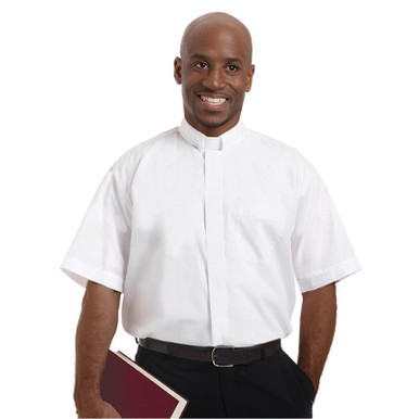 Short Sleeve Tab Collar Shirt - White - [Consumer]Living Grace