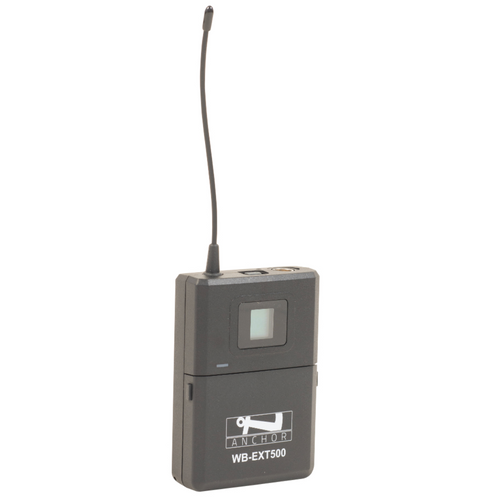Wireless belt pack transmitter (compatible with UHF-EXT500 series: 540 – 570 MHz)