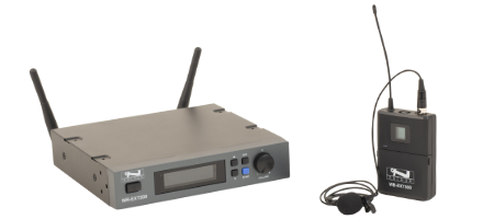 External Wireless Package with Wireless Belt Pack and Lapel Microphone
