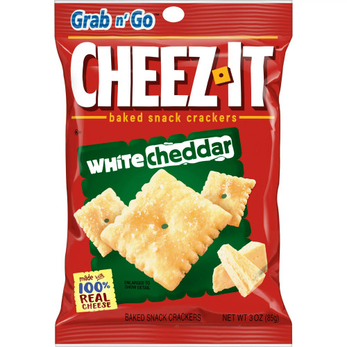 Cheez-It White Cheddar Baked Snack Cheese Crackers, 3 oz (1 ct)