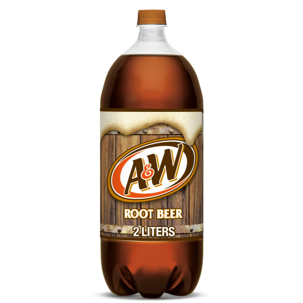 A&W Caffeine-Free, Low Sodium Root Beer Soda Pop, 2 Liter Bottle (1 ct)