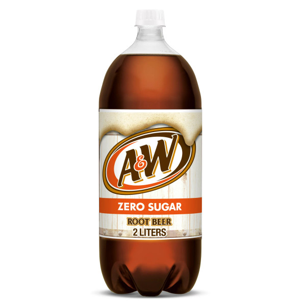 A&W Zero Sugar Root Beer Soda, 2 Liter Bottle (1 ct)