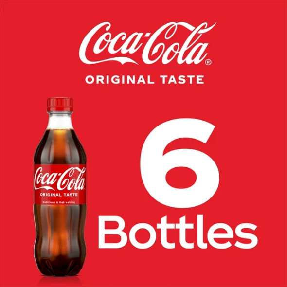 Coca-Cola Soda, 16.9 fl oz (Pack of 6)