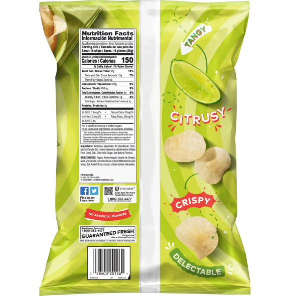 Lay's Limon Flavor, 7.75 oz Bag (1 ct)