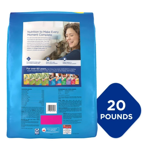 Purina Cat Chow Complete Dry Cat Food, 20 lbs Bag (1 ct)