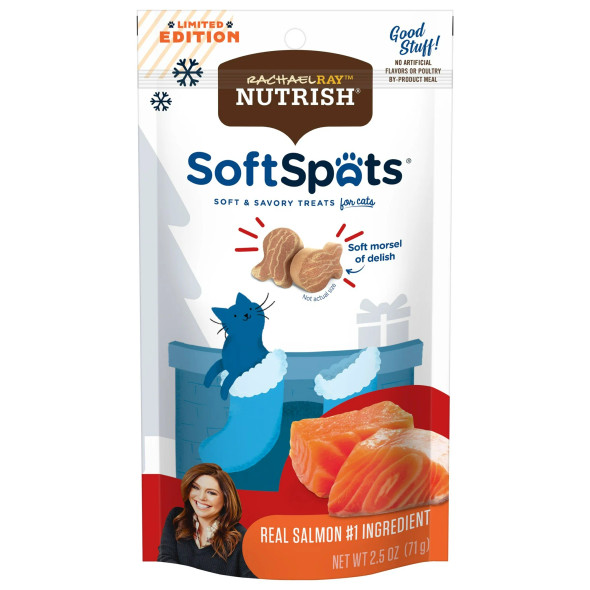 Rachael Ray Nutrish Soft Spots Cat Treats With Salmon, 2.5 oz. Bag (1 ct)