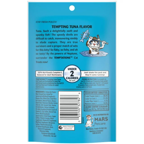 Temptations Classic Crunchy and Soft Cat Treats Tempting Tuna Flavor, 3 oz. Pouch (1 ct)