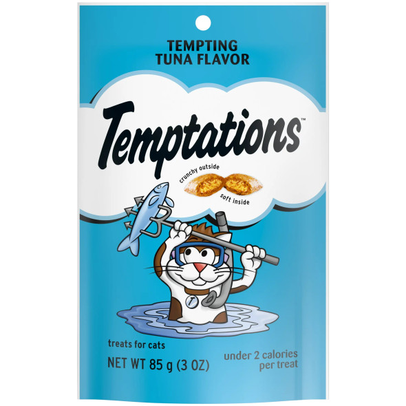 Temptations Classic Crunchy and Soft Cat Treats Tempting Tuna Flavor, 3 oz. Pouch (1 ct)