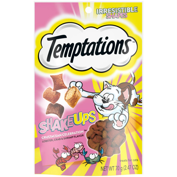 Temptations ShakeUps Crunchy and Soft Cat Treats, Crustacean Celebration Flavor, 2.47 oz. Pouch (1 ct)