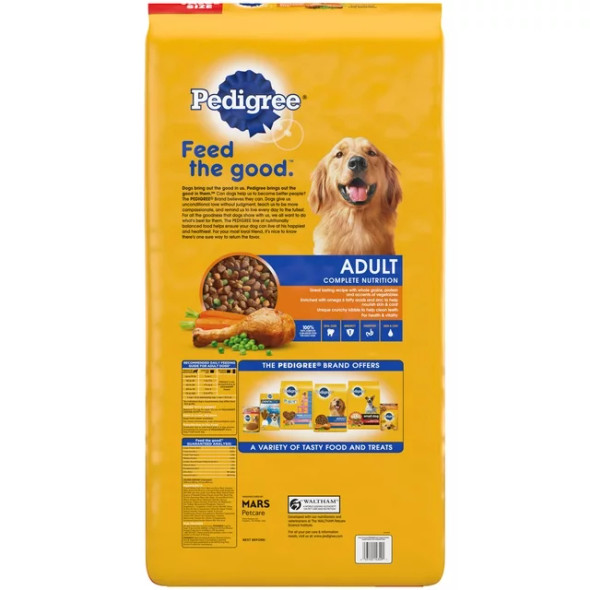 Pedigree Complete Nutrition Adult Dry Dog Food Roasted Chicken, Rice & Vegetable Flavor Dog Kibble, 44 lb. Bonus Bag (1 ct)