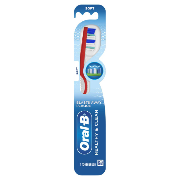 Oral-B Healthy Clean Toothbrush, Soft Bristles (1 ct)