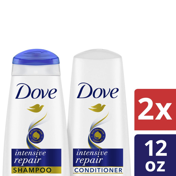 Dove Intensive Repair Strengthening Shampoo and Conditioner Value Pack, 12 oz (Pack of 2)