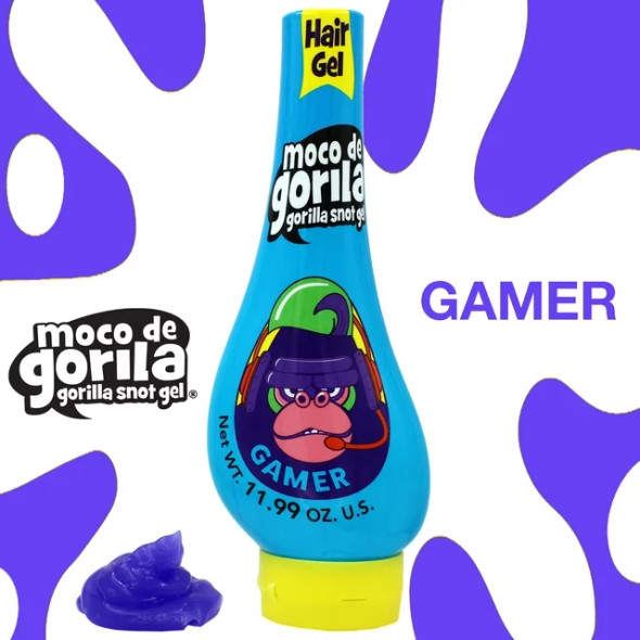 Moco de Gorila Gamer Hair Gel, Nourishing, Long-Lasting Hold, Unisex, 11.9 oz Squeeze Bottle (1 ct)