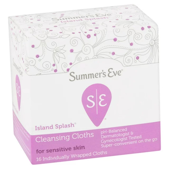 Summer's Eve Island Splash Daily Feminine Wipes, Removes Odor, pH Balanced (16 Count)