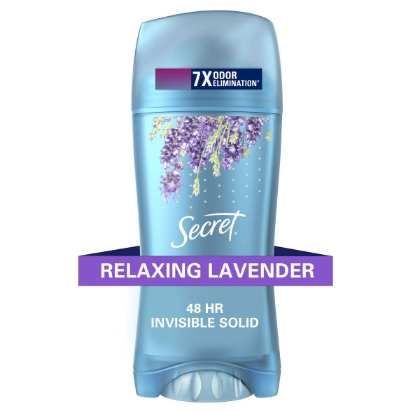 Secret Invisible Solid Antiperspirant and Deodorant, Lavender Scent, 2.6 oz (1 ct)