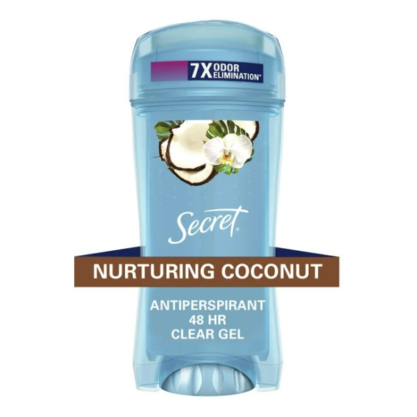 Secret Fresh Clear Gel Antiperspirant and Deodorant for Women, Coconut Scent, 2.6 oz (1 ct)