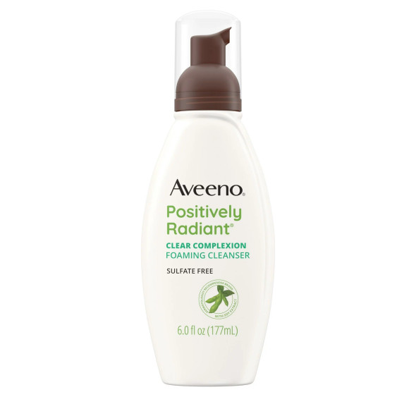 Aveeno Clear Complexion Foaming Facial Cleanser, Oil-Free Acne Face Wash, 6 fl. oz (1 ct)