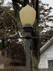 Gas Lamp Style Pole Bracket - 3" - 4" Pole
