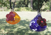 Humdinger Hummingbird Feeders blue & white and saffron 