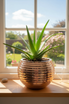 Aloe in shiny copper Sevda planter