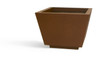 Trapezoid planter in powder coated rust