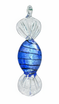 Blue Swirl Candy Ornament on white background