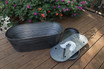 Included with Esin planter is reservoir and wicking material