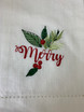 Embroidered Merry Kitchen Dish Towl