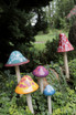 Assorted Set of 5 Ceramic Mushrooms Funtastic Shroomyz