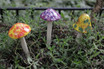 set of 3 ceramic mushrooms