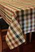 Cotton Checked Rectangular Table Cloth 62" x 104"