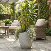 Ares 14" x 16" Fiberstone planter in Grey