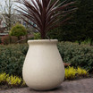 Ra Fiberstone Planter in Creme