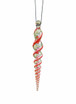 Red Icicle Ornament on white background