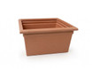 Low Square Planter - terracotta finish