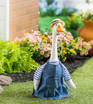 Porch Goose dressed in gardener's outfit
