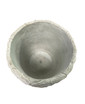 6" Concrete Planter with flower design showing drain hole