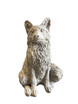 Sitting Fox Statue in Aged Stone finish