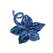 Curly Glass Flower in Light Blue