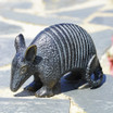 Armadillo Metal Garden Sculpture