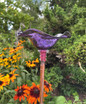Blown Glass Butterfly Feeder in Purple