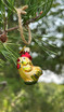 Miniature Rooster Blown Glass ornament