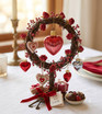 Small Shiny Glass Blown Heart Ornaments used in Valentine's Day decoration