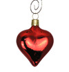 Small Shiny Glass Blown Heart Ornament
