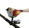 Red & Gold Glass Bird Ornament
