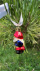 Mini Red Elf Blown Glass Ornament