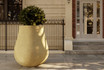 Ash fiberstone planter in yellow