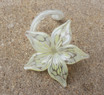Curley Stem Glass Flower - Light Yellow